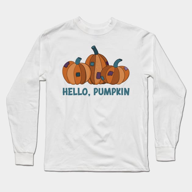 Hello, Pumpkin Long Sleeve T-Shirt by Alissa Carin